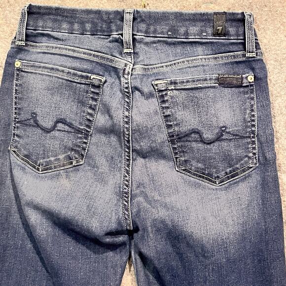 7 For All Mankind Woman’s Blair Denim Blue Jeans Size 26 Stretch - Picture 6 of 14